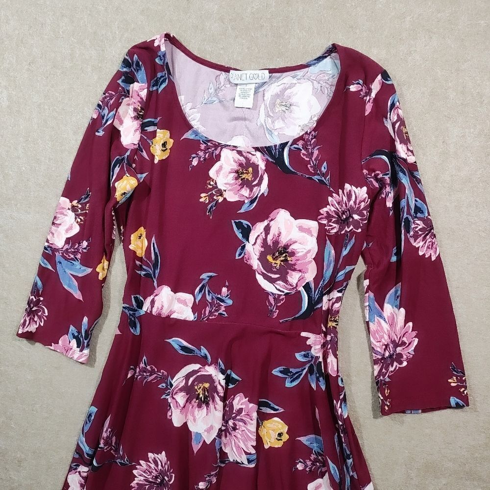 Planet Gold Juniors Floral A-line Dress #4
